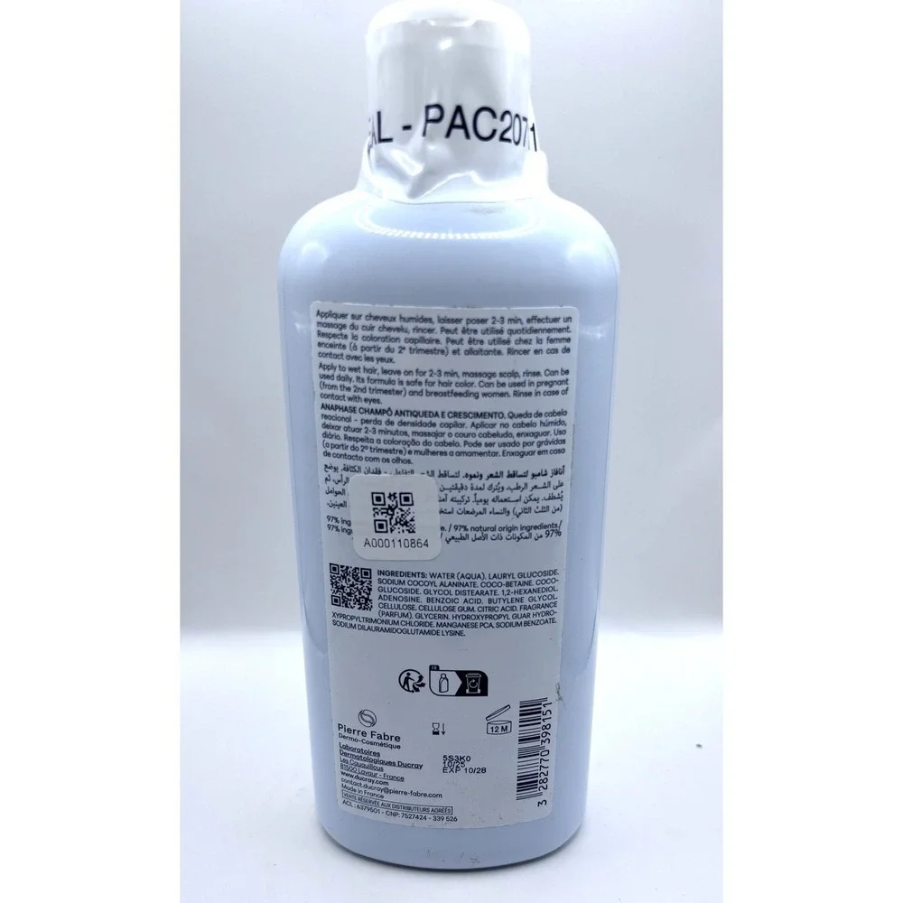 Ducray Anaphase Anti-Hair Loss & Growth Shampoo 13.52 oz Sealed Exp 10/2028